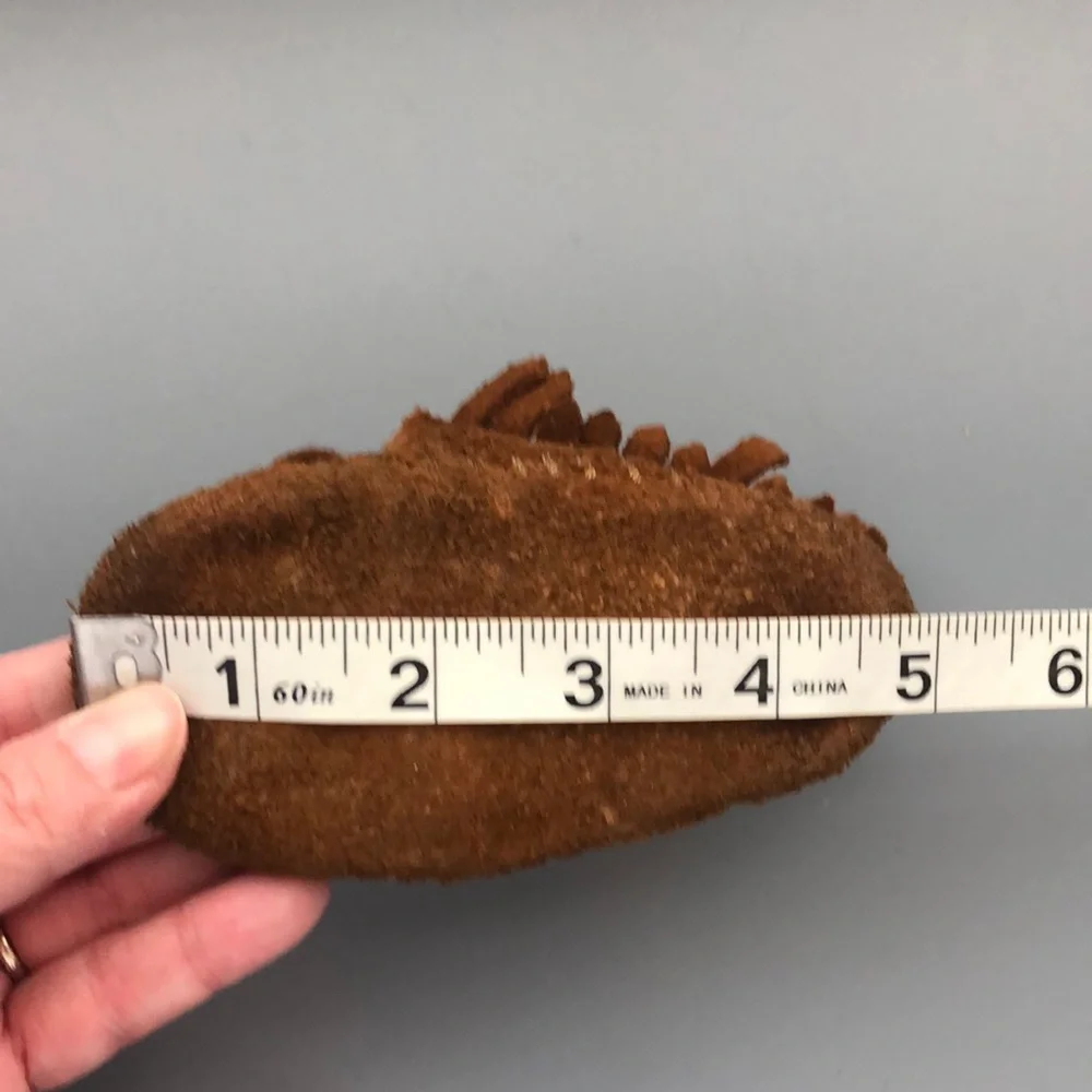 Vintage 80’s Brown Suede Minnetonka Kids Moccasins